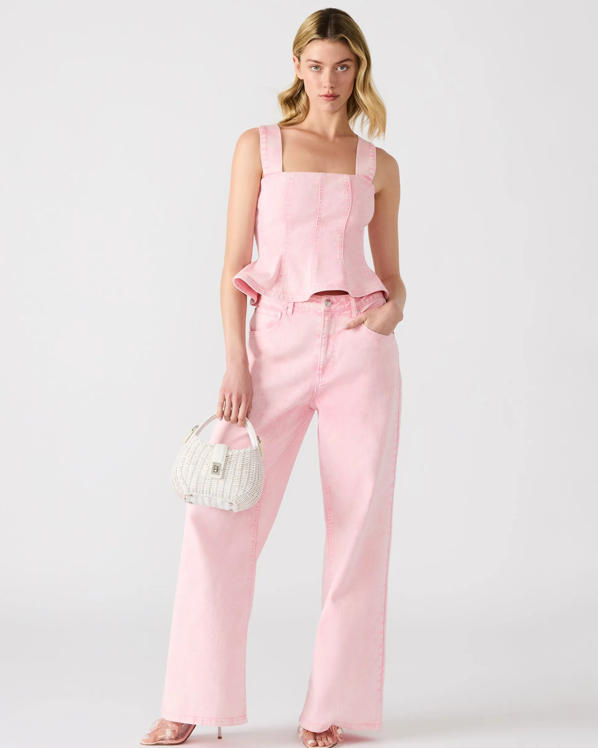 Penelopi Denim Top Pink