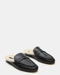 Rafe Faux Fur Black Leather