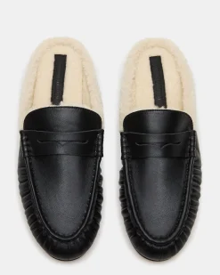 Rafe Faux Fur Black Leather