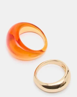 Resin Ring Set Brown