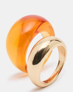 Resin Ring Set Brown