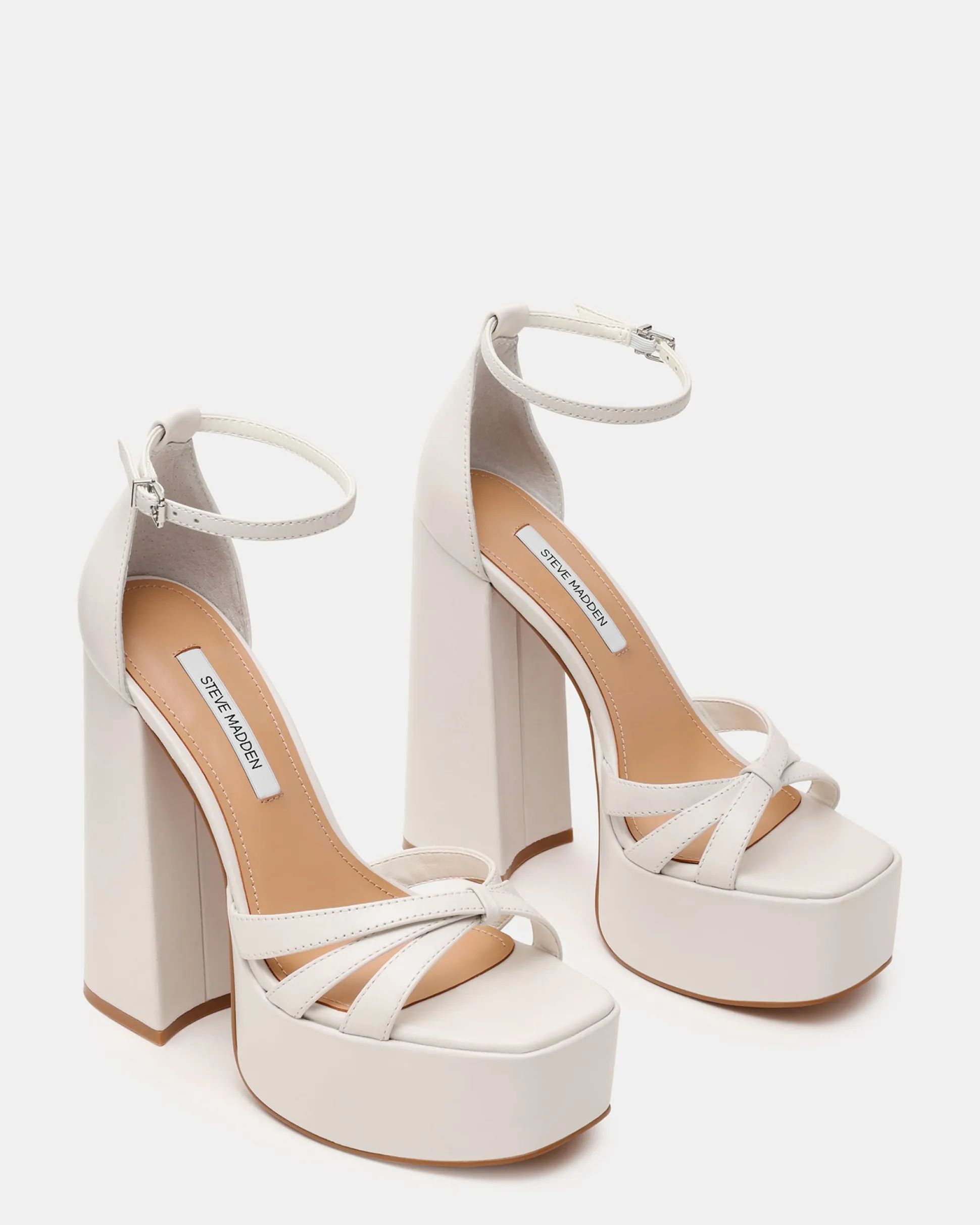 Retro White Leather