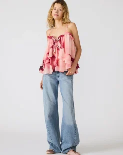 Rhianon Top Coral Cloud