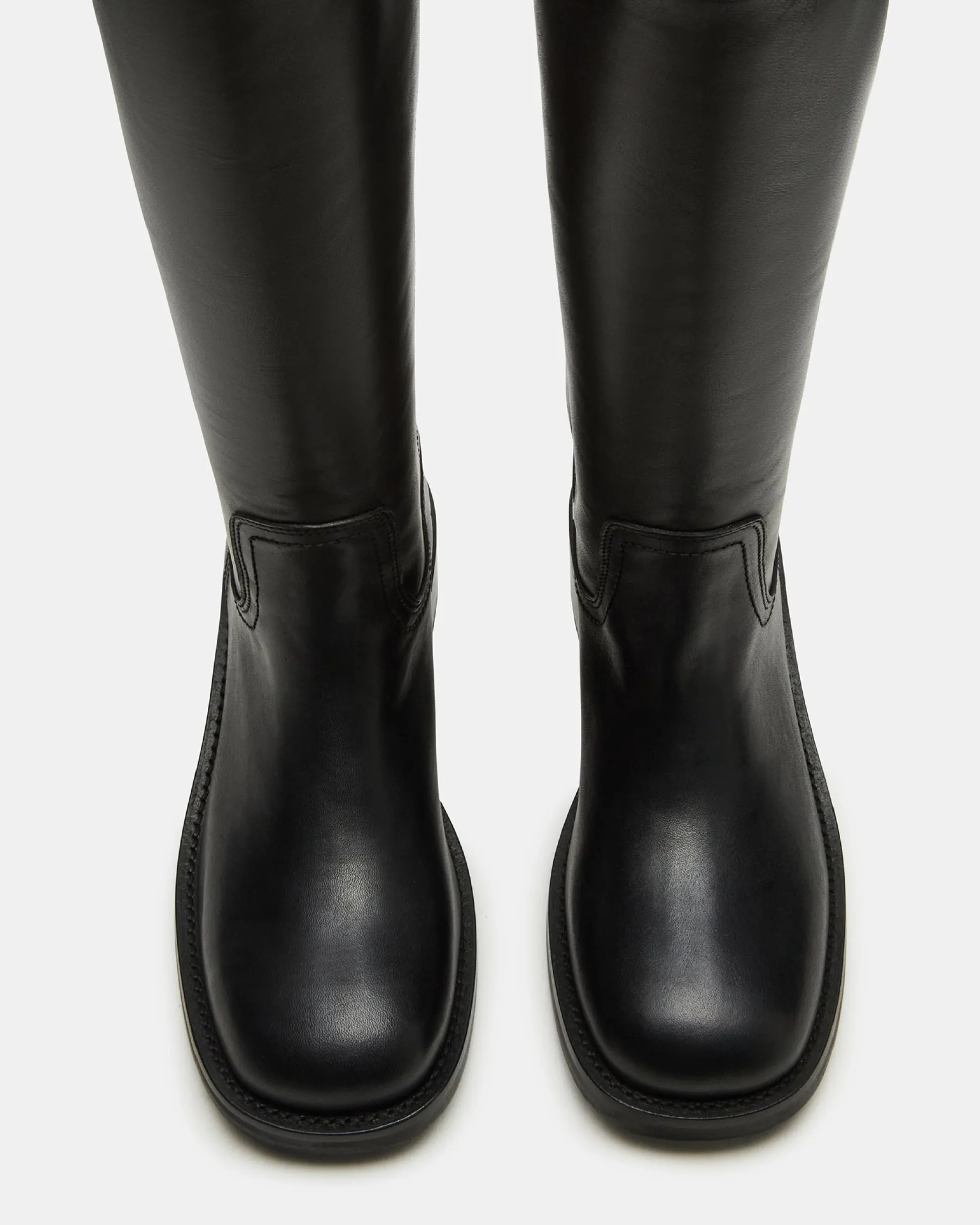 Riggs Black Leather Wide Calf