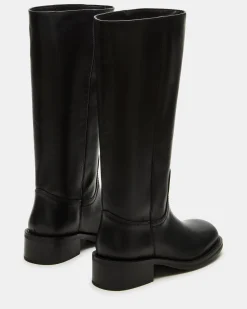 Riggs Black Leather Wide Calf