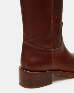 Riggs Rust Leather Wide Calf