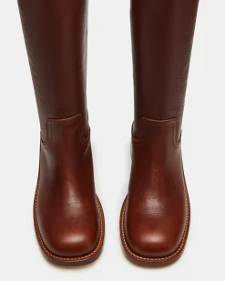 Riggs Rust Leather Wide Calf