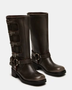 Rocky Brown Distressed Wide Calf