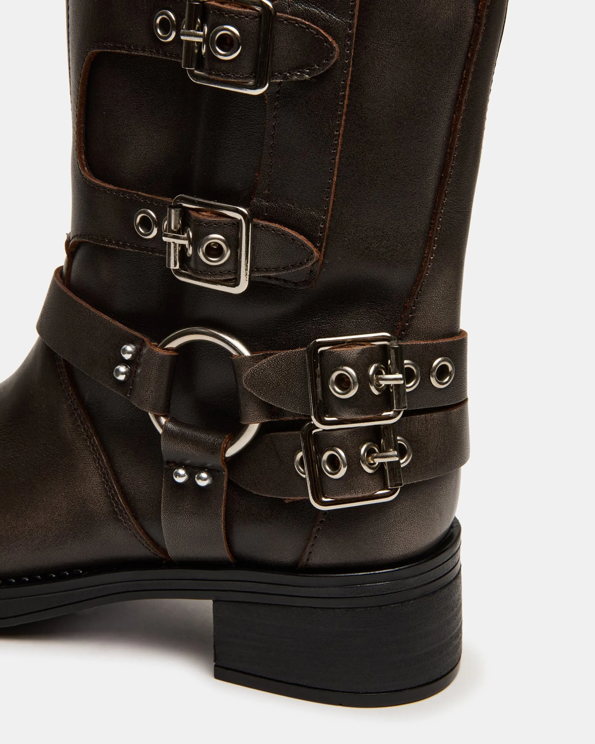 Rocky Brown Distressed Wide Calf
