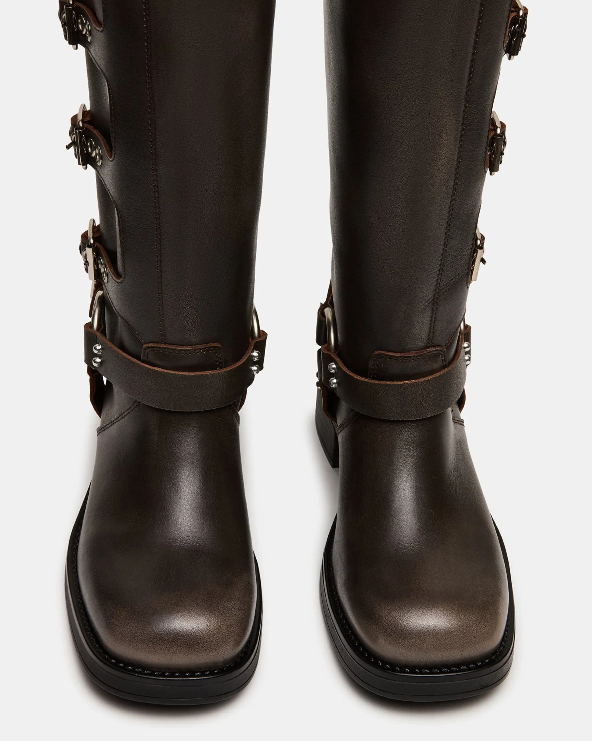 Rocky Brown Distressed Wide Calf
