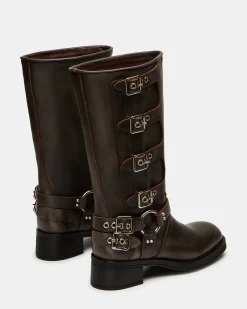Rocky Brown Distressed Wide Calf
