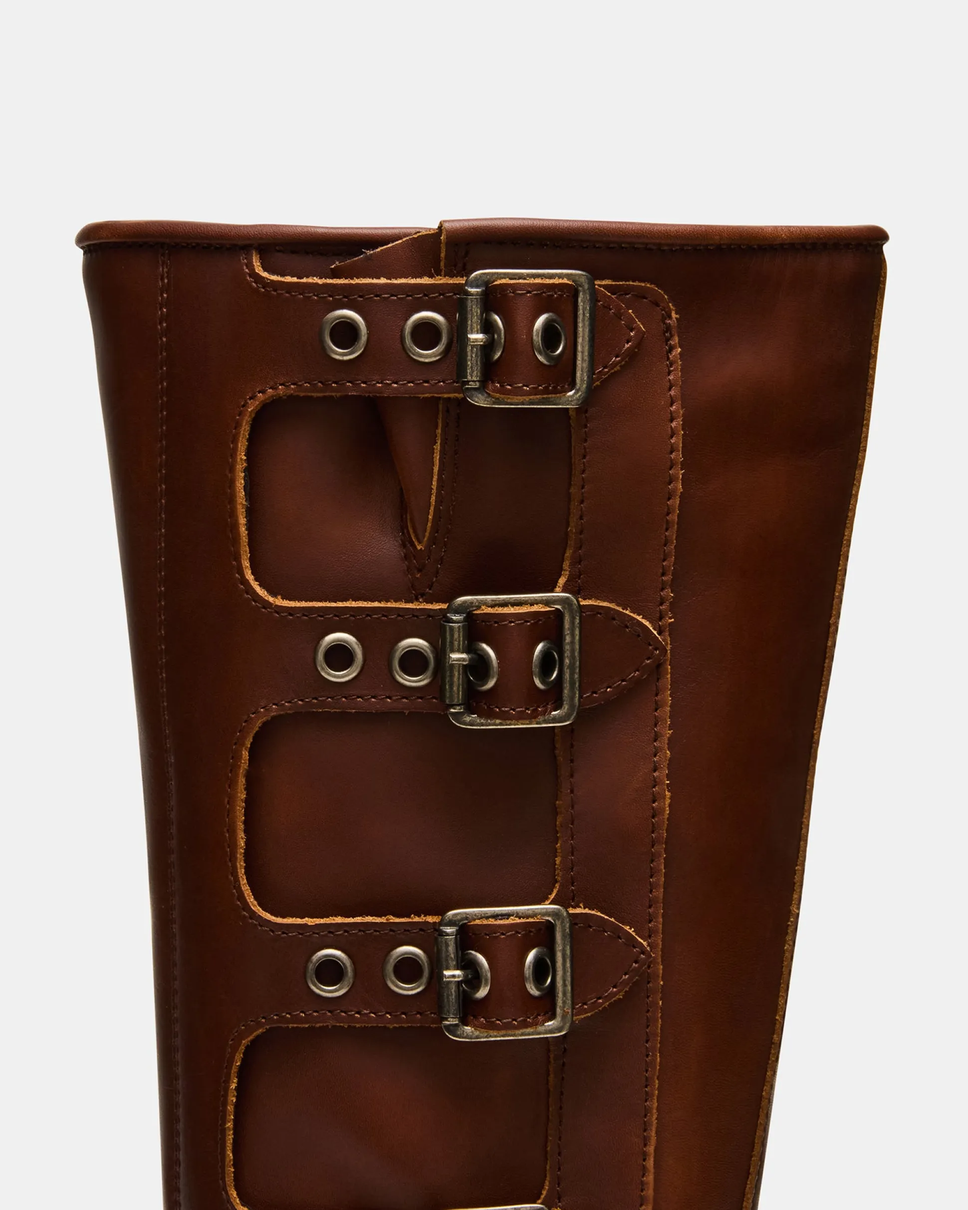 Rocky Cognac Distressed Wide Calf