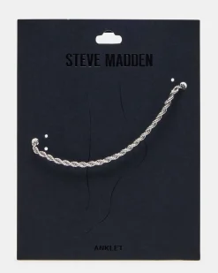 Rope Chain Anklet Silver