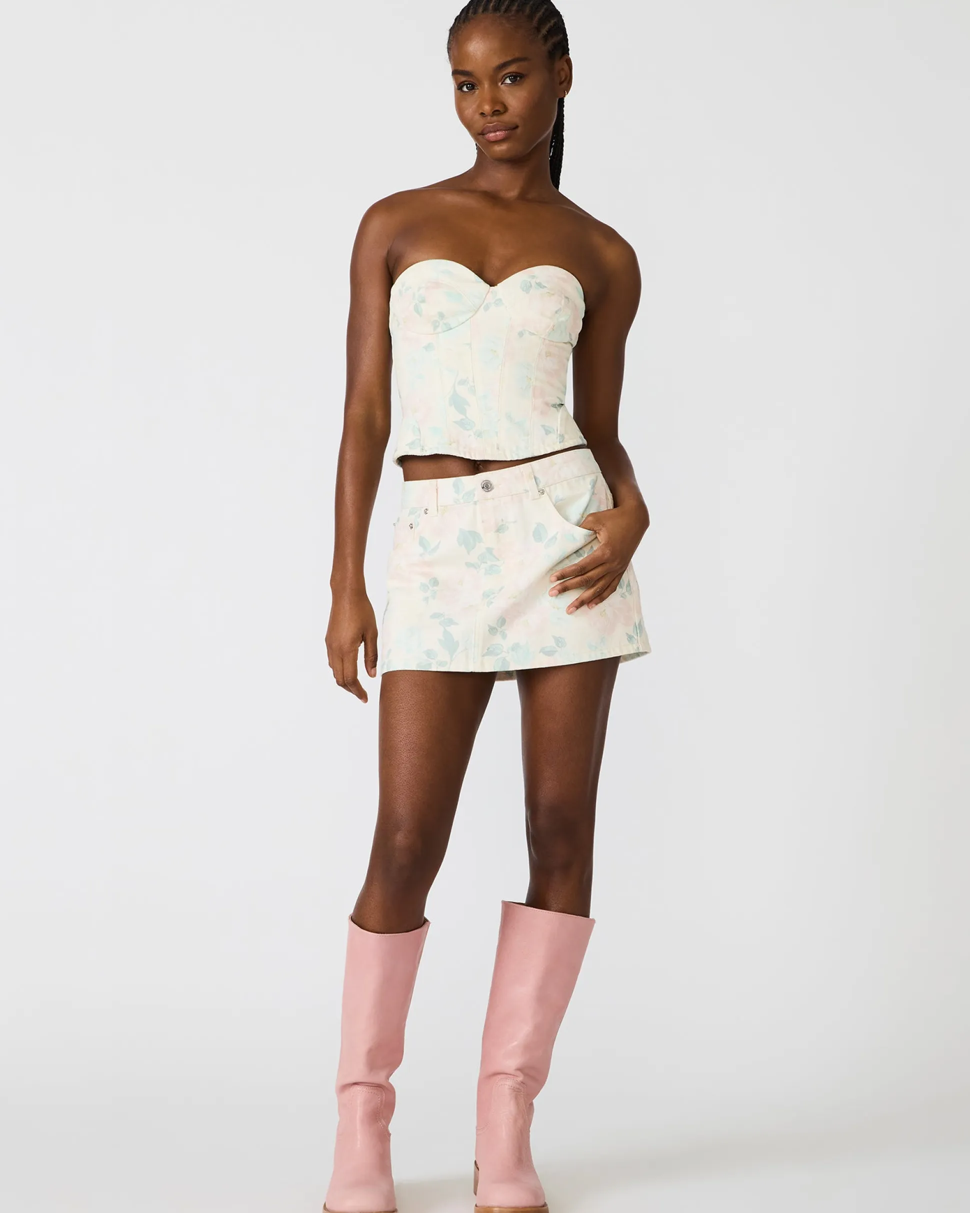 Roselia Corset Top Peach Beige