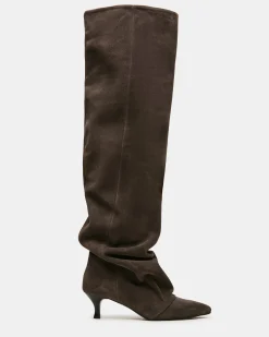 Rue Dark Taupe Suede