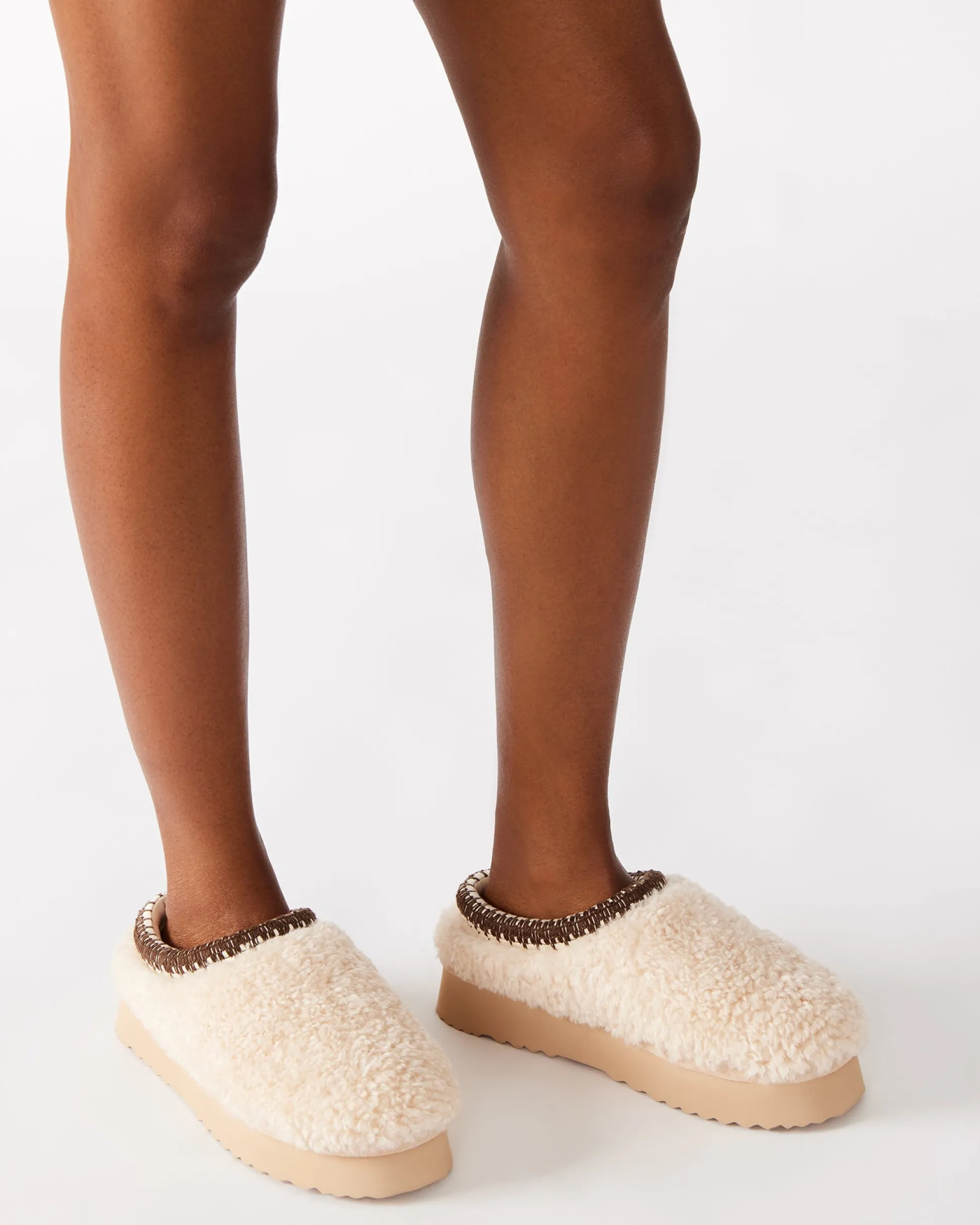 Selena Faux Shearling Natural