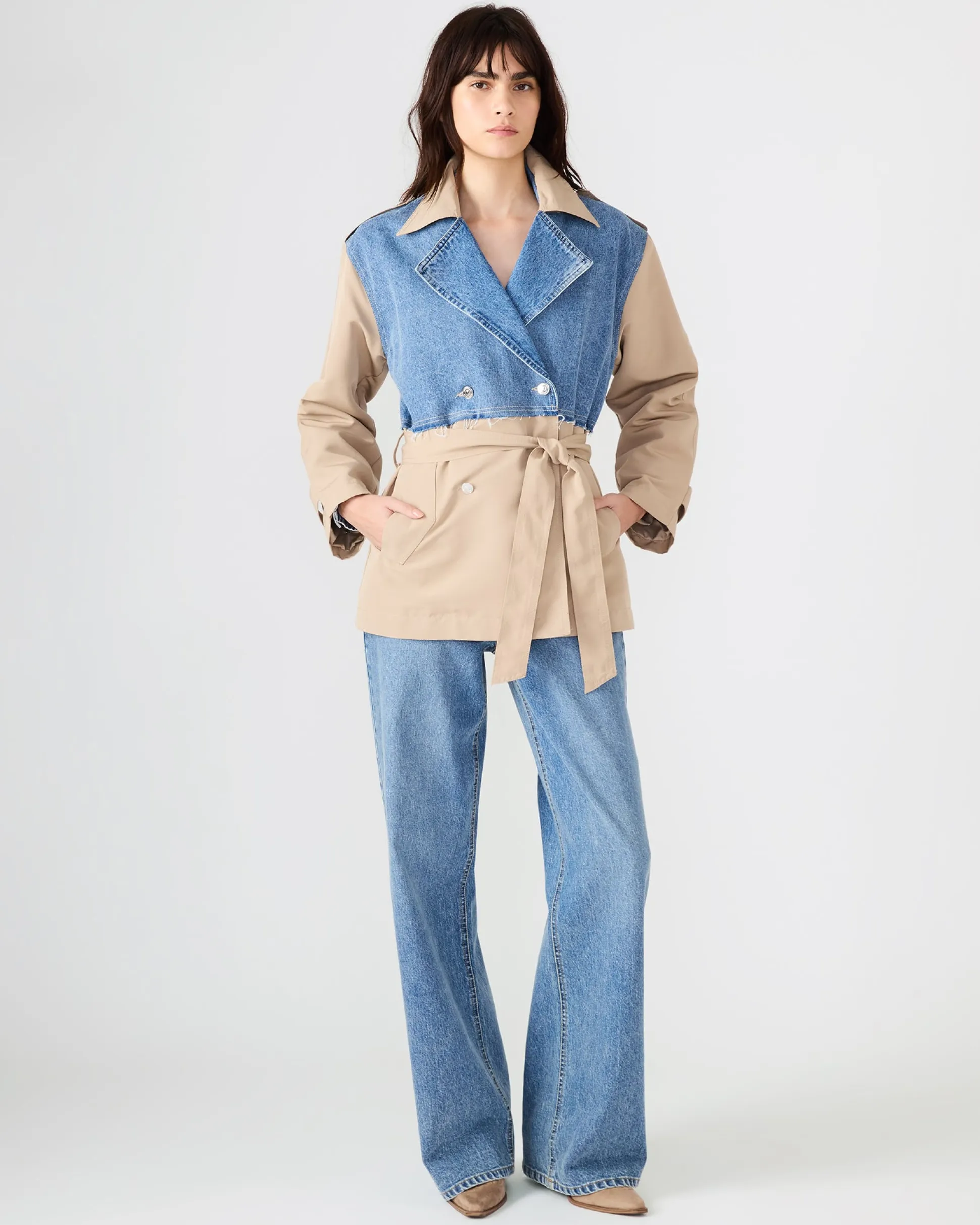 Shyla Coat Denim Multi