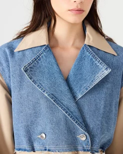 Shyla Coat Denim Multi