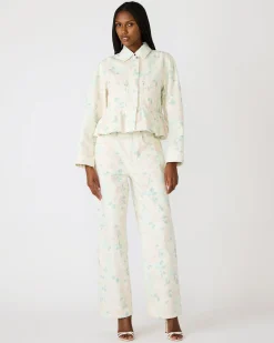 Sloan Floral Jacket Peach Beige