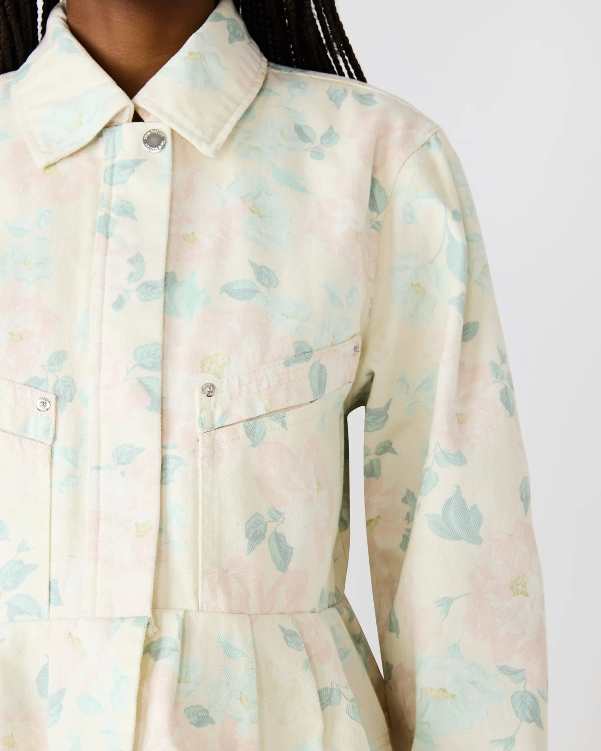 Sloan Floral Jacket Peach Beige