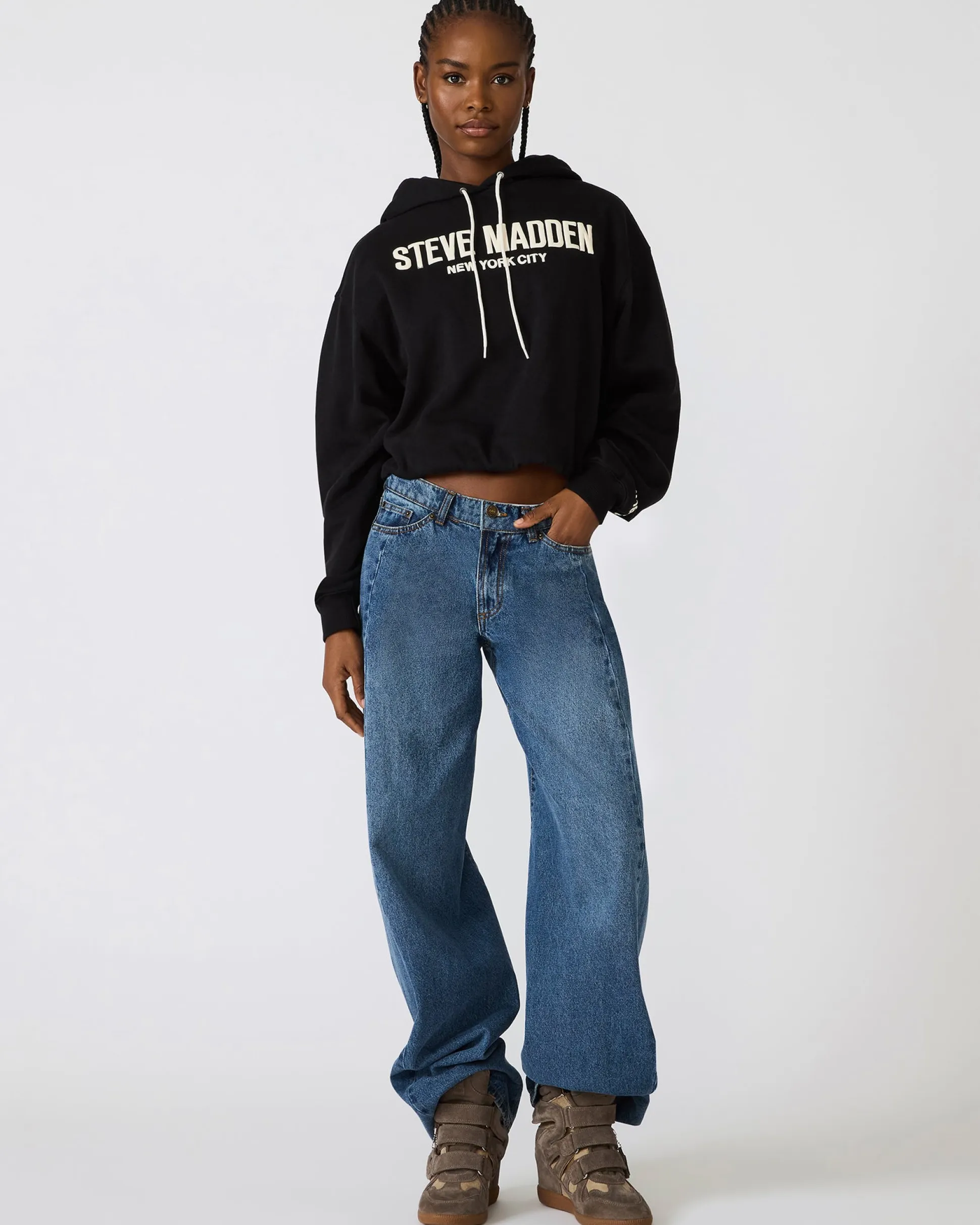 Sm Logo Hoodie Black
