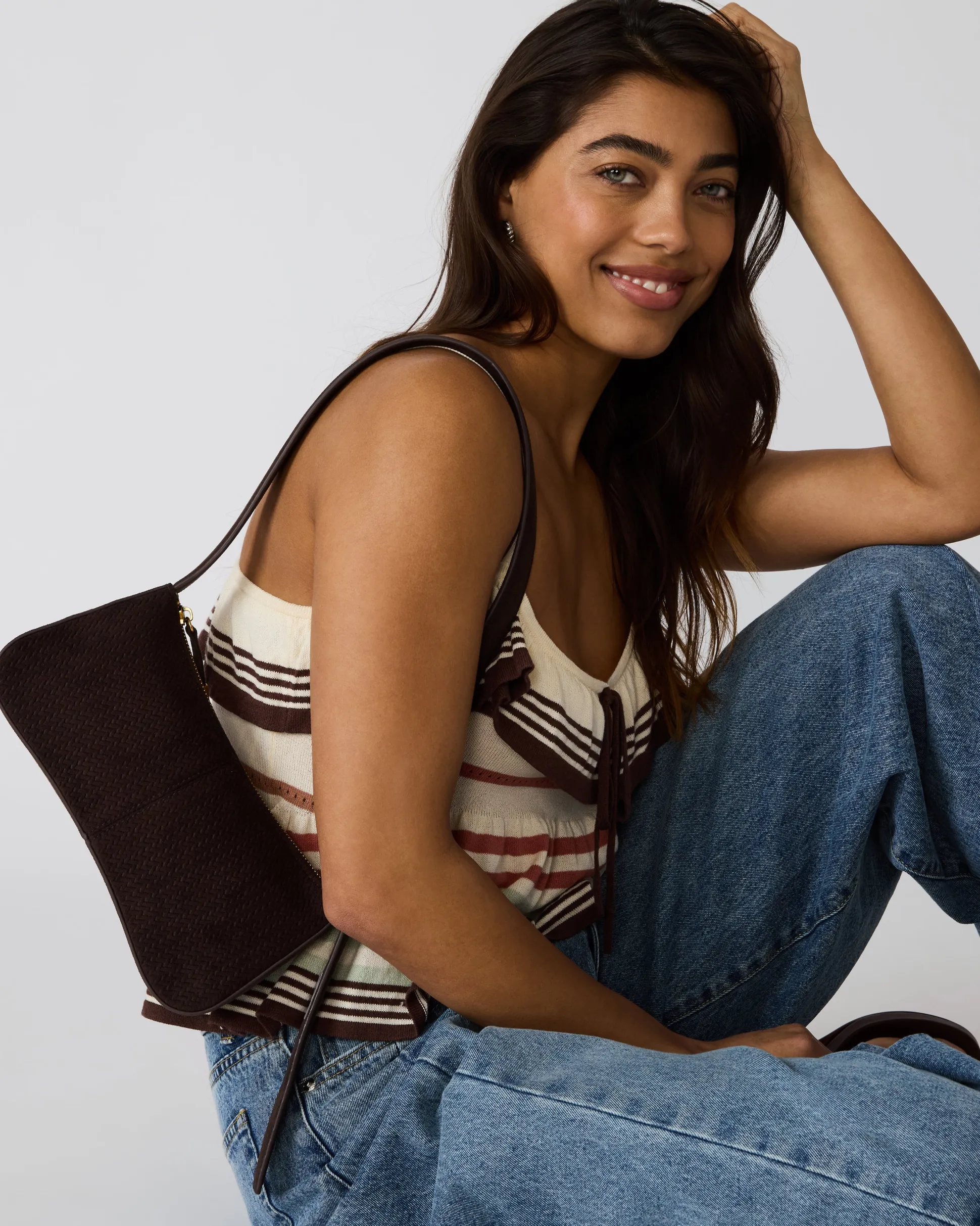 Tanzie Woven Bag Chocolate