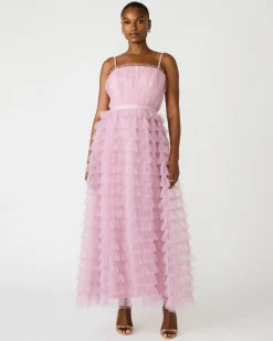 Tiered Tulle Gown Dawn Pink