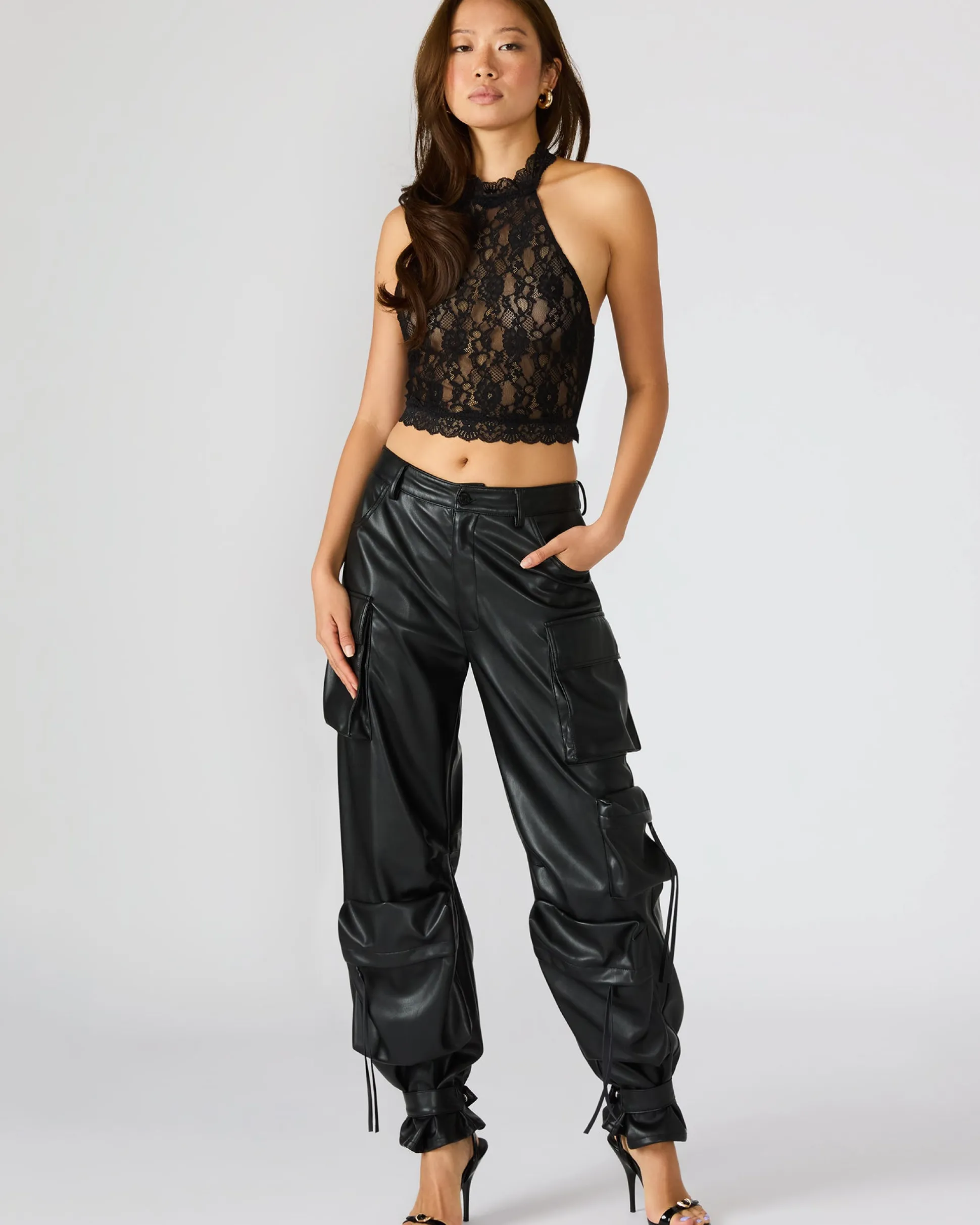 Vegan Leather Duo Pant Black