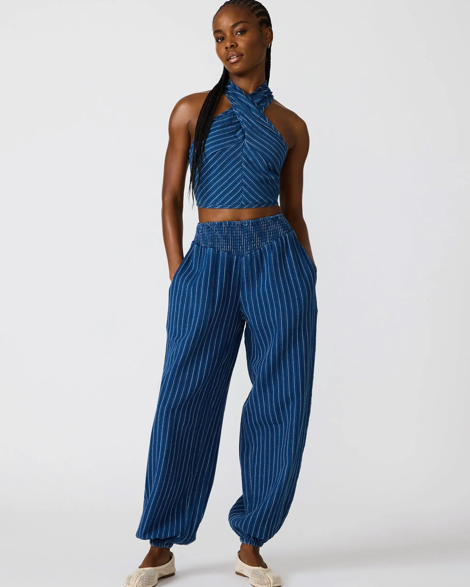 Winnie Top Mixed Indigo